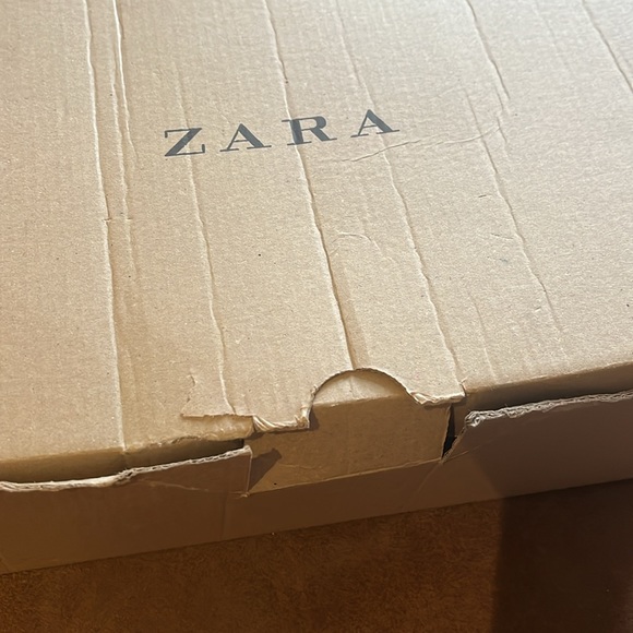 Zara Basica Black Leather Fringe Heels - 37 - Picture 11 of 11